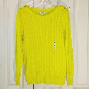NWT Old Navy Bright Yellow Sweater Size M